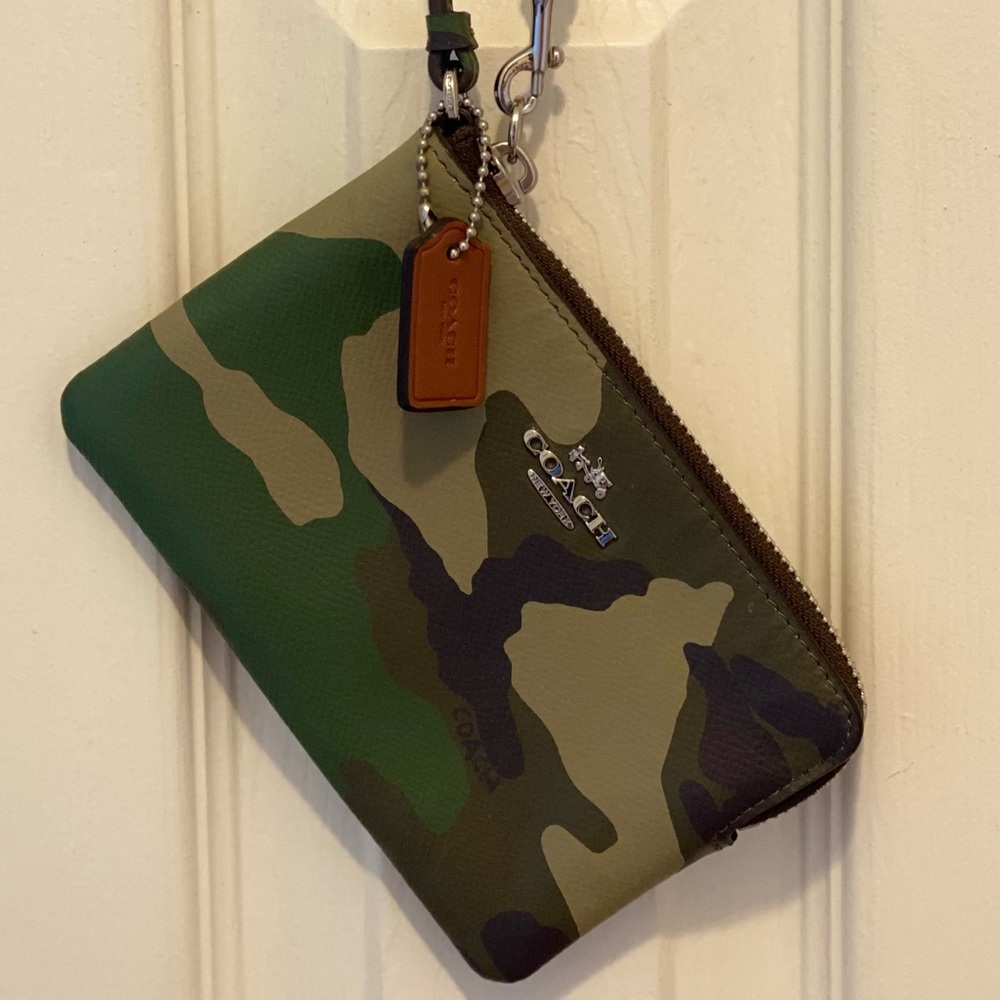 Coach Small Wristlet in Camouflage